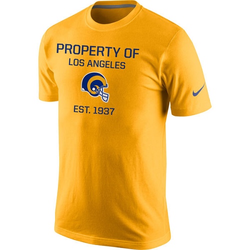 NFL Los Angeles Rams Nike Property Of Performance T-Shirt - Gold